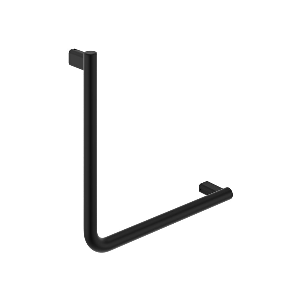 Fienza Care 90° Ambulant Reversible L/R Handrail 450x450x32 (2Pts), Matte Black