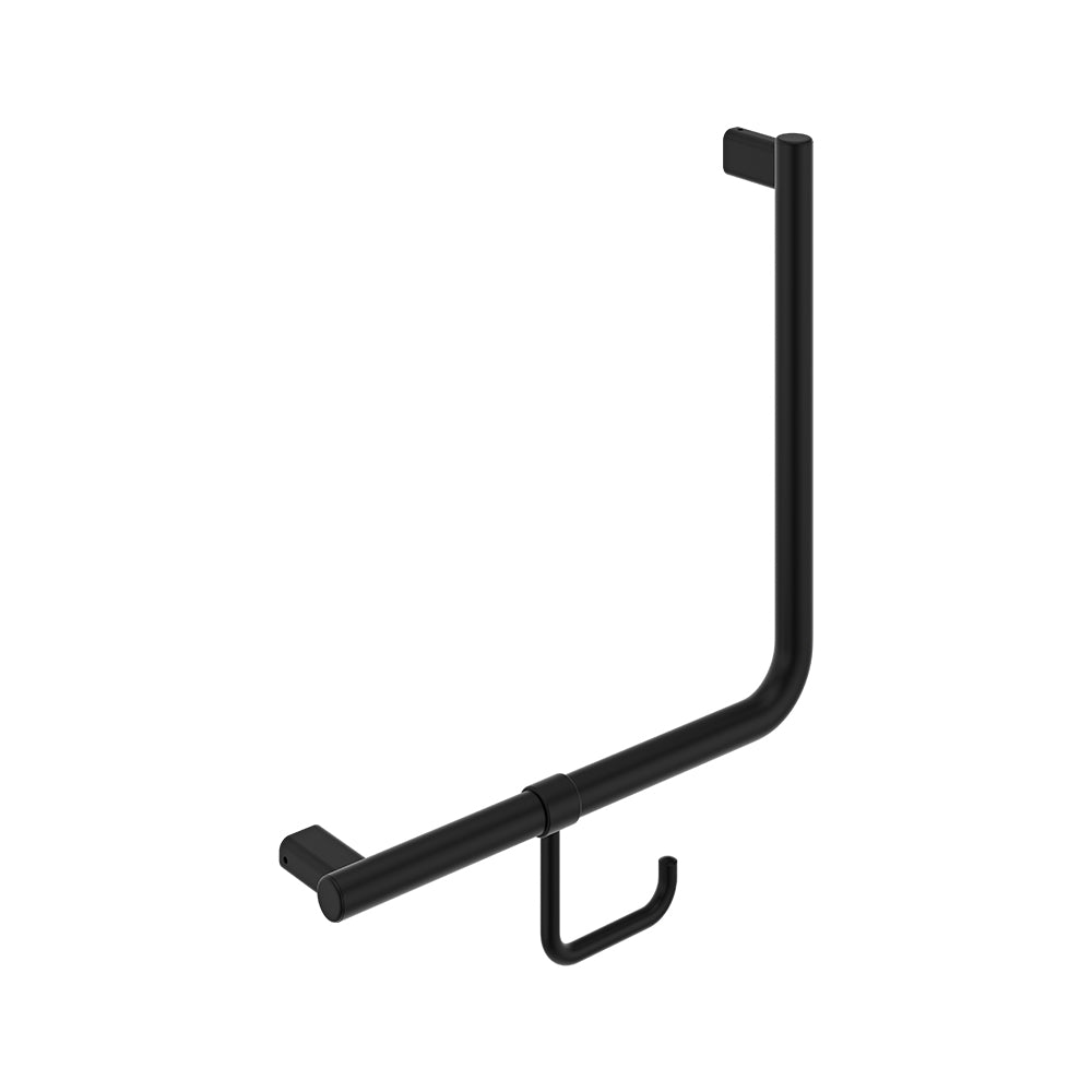 Fienza Care 90° Ambulant Reversible L/R Handrail 450x450x32 (2Pts), Matte Black