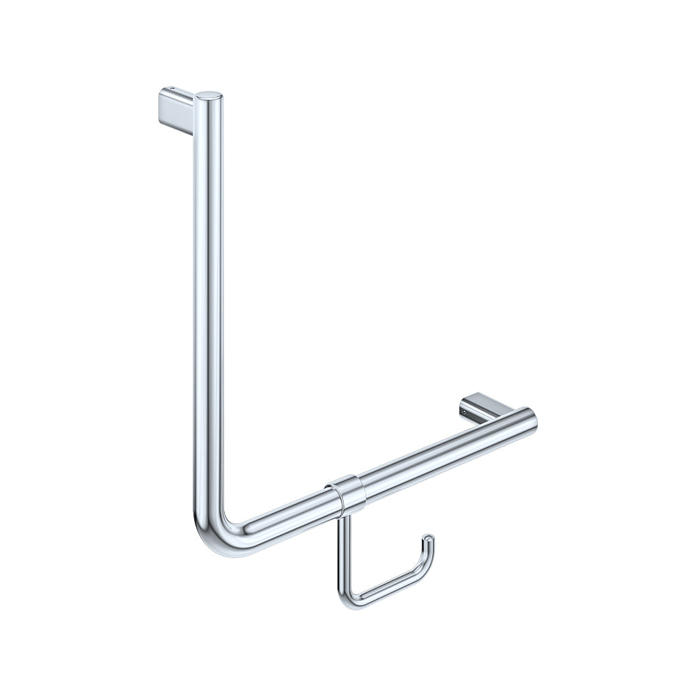 Fienza Care 90° Ambulant Reversible L/R Handrail 450x450x32 (2Pts), Polished Stainless Steel