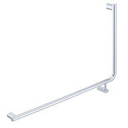 Fienza Care Rail 90° Left Hand 835x573x32 (3Pts), Polished Stainless Steel
