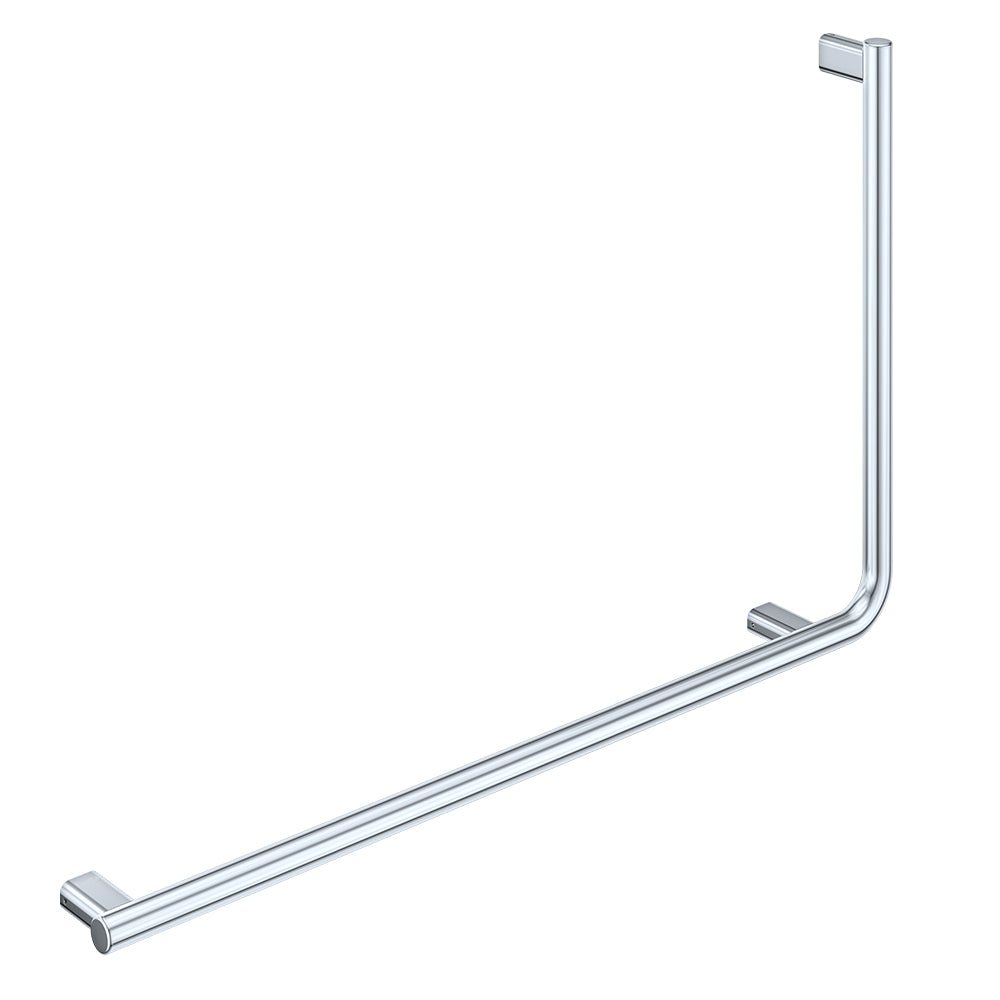 Fienza Independent Living 90° Care Slimline Rail Left Hand, Polished Stainless Steel