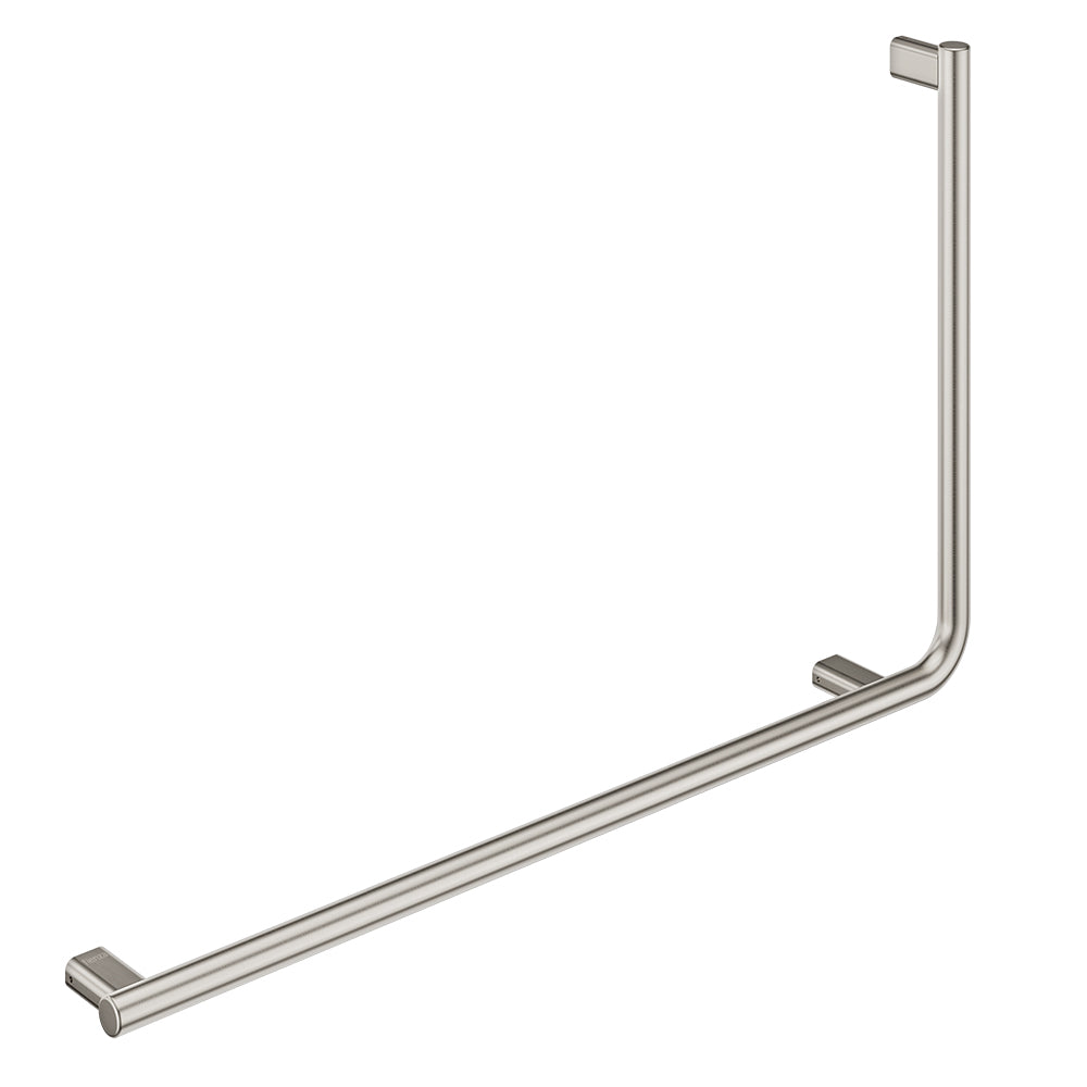 Fienza Independent Living 90° Care Slimline Rail Left Hand, Brushed Nickel