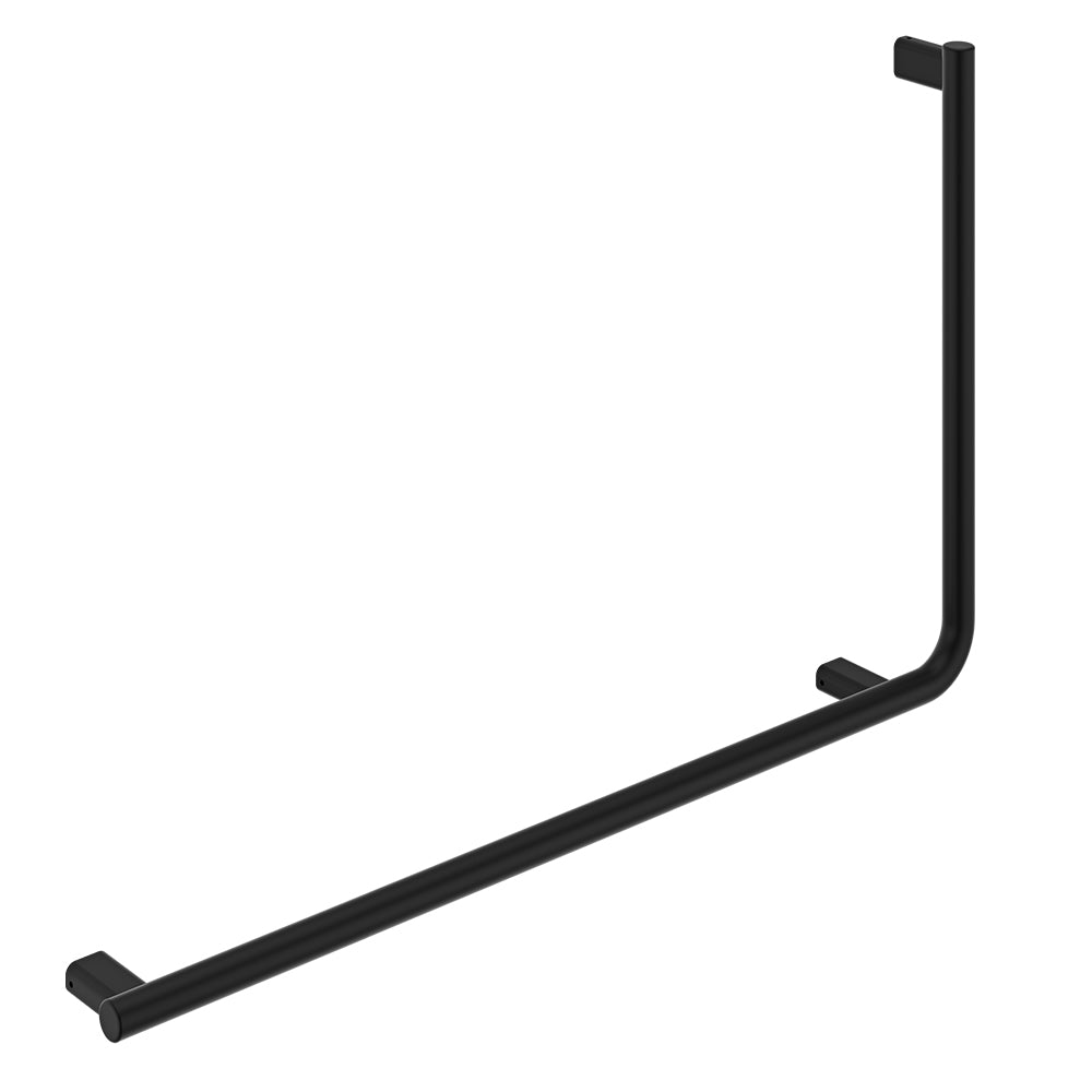 Fienza Independent Living 90° Care Slimline Rail Left Hand, Matte Black