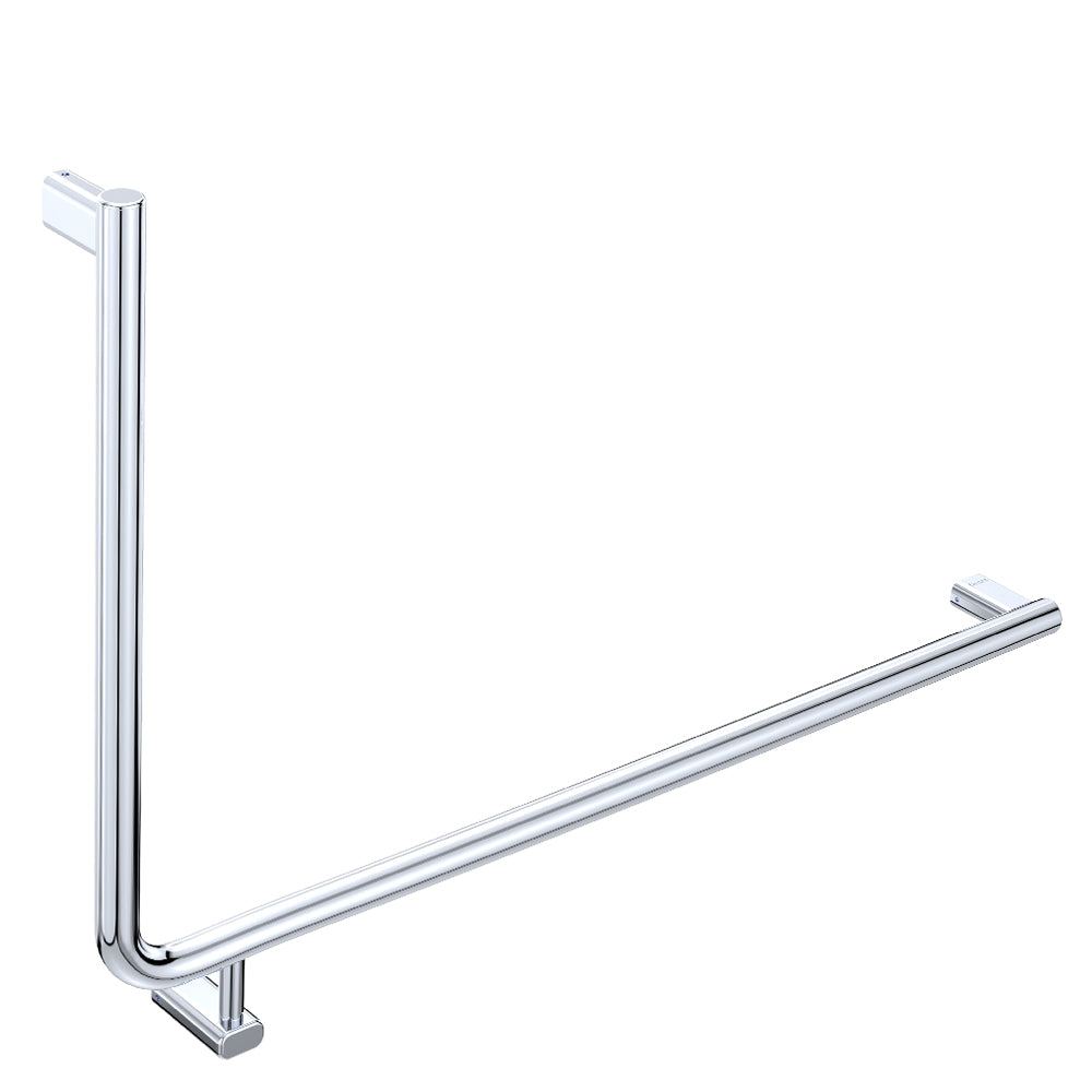 Fienza Care Rail 90° Right Hand 835x573x32 (3Pts), Polished Stainless Steel