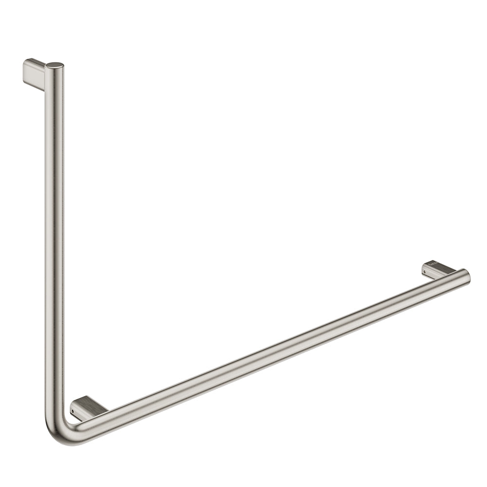 Fienza Independent Living 90° Care Slimline Rail Right Hand, Brushed Nickel