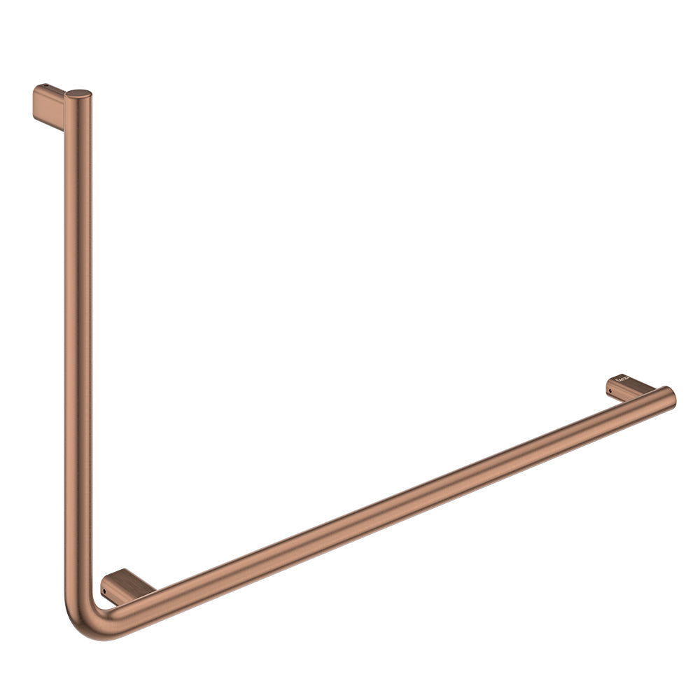 Fienza Independent Living 90° Care Slimline Rail Right Hand, Brushed Copper