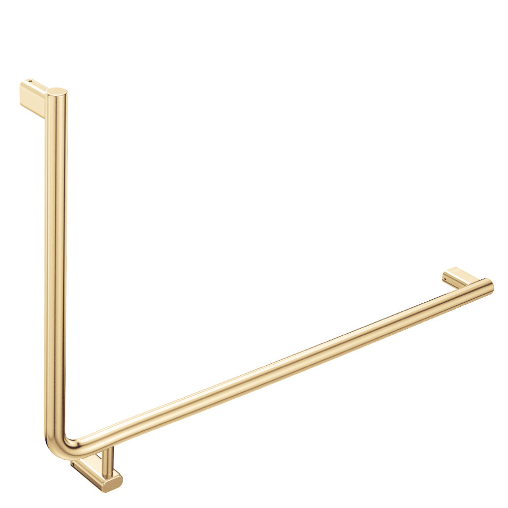 Fienza Care Rail 90° Right Hand 835x573x32 (3Pts), Urban Brass