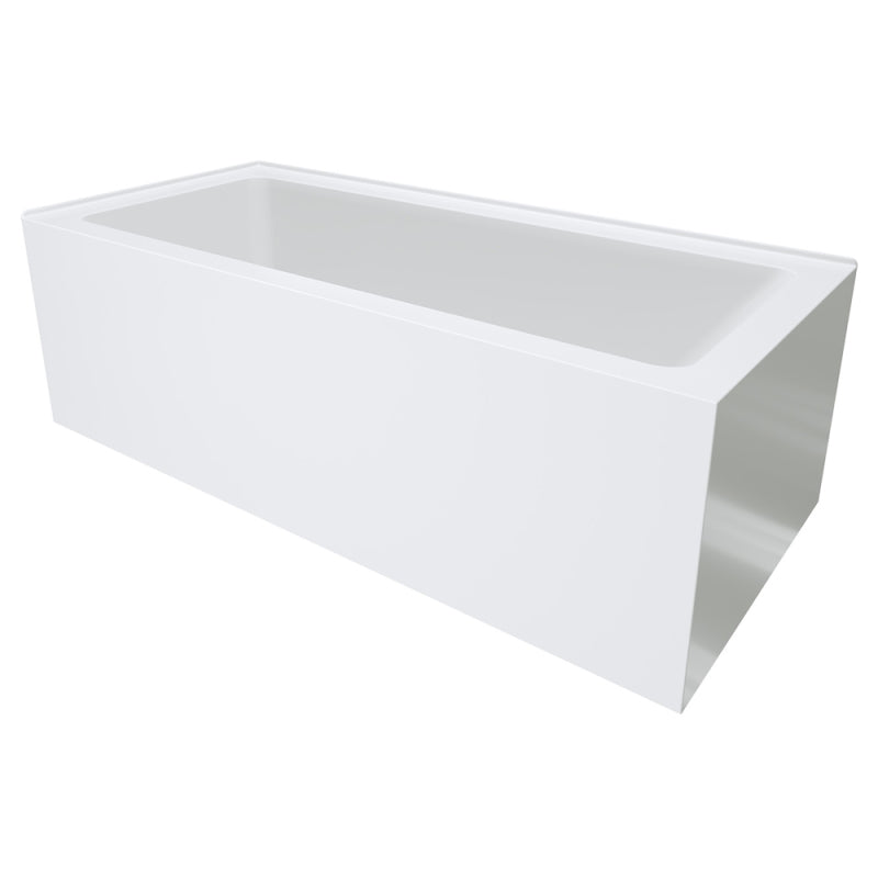 Fienza Sentor right-hand corner bath 1650mm in Gloss White — FR02-1650R