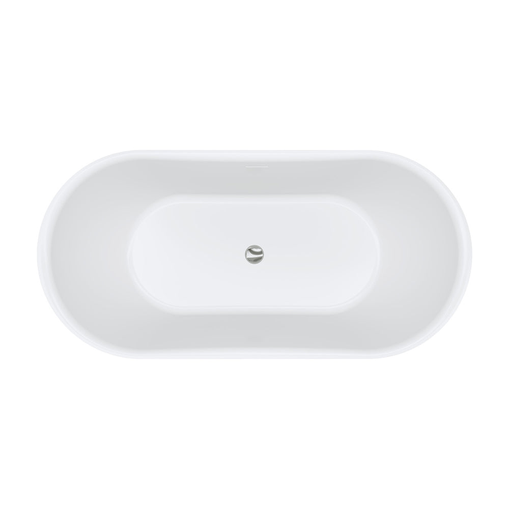 Fienza Windsor Freestanding Acrylic Bath, Gloss White