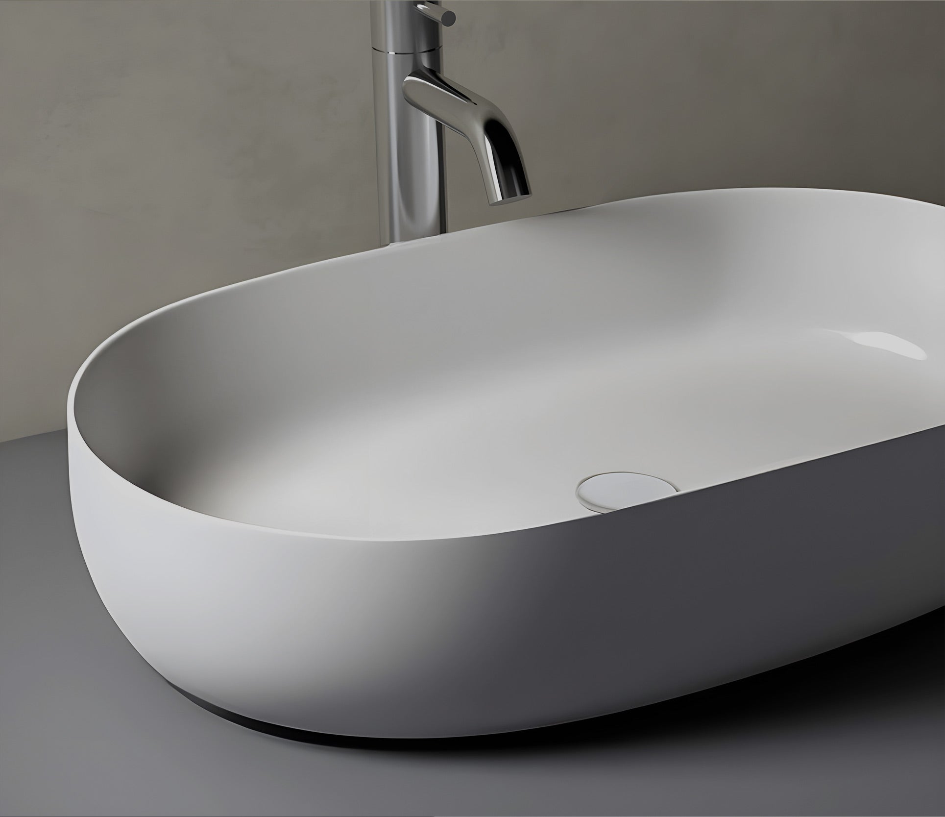 Studio Bagno Fascino Oval Bench, Gloss White