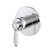 Fienza Eleanor Wall Mixer, Chrome White Handle