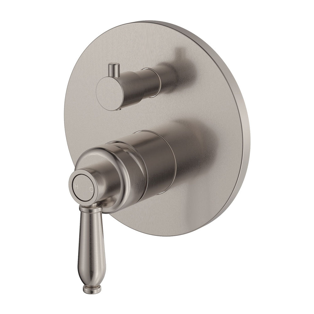 Fienza Eleanor Wall Mixer Diverter, Brushed Nickel