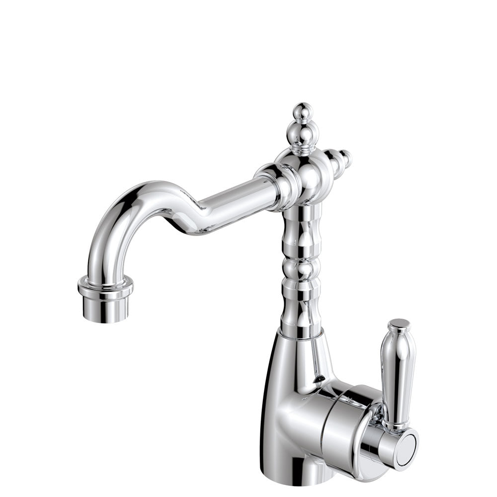 Fienza Eleanor Shepherd's Crook Basin Mixer, Chrome