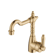 Fienza Eleanor Basin Mixer With Shepherd's Crook, Urban Brass