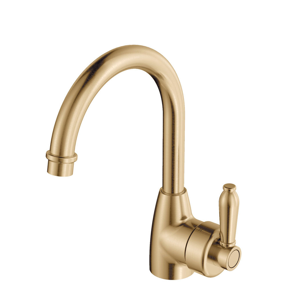 Fienza Eleanor Gooseneck Basin Mixer Handle, Urban Brass