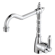 Fienza Eleanor Shepherd's Crook Kitchen Sink Mixer, Chrome