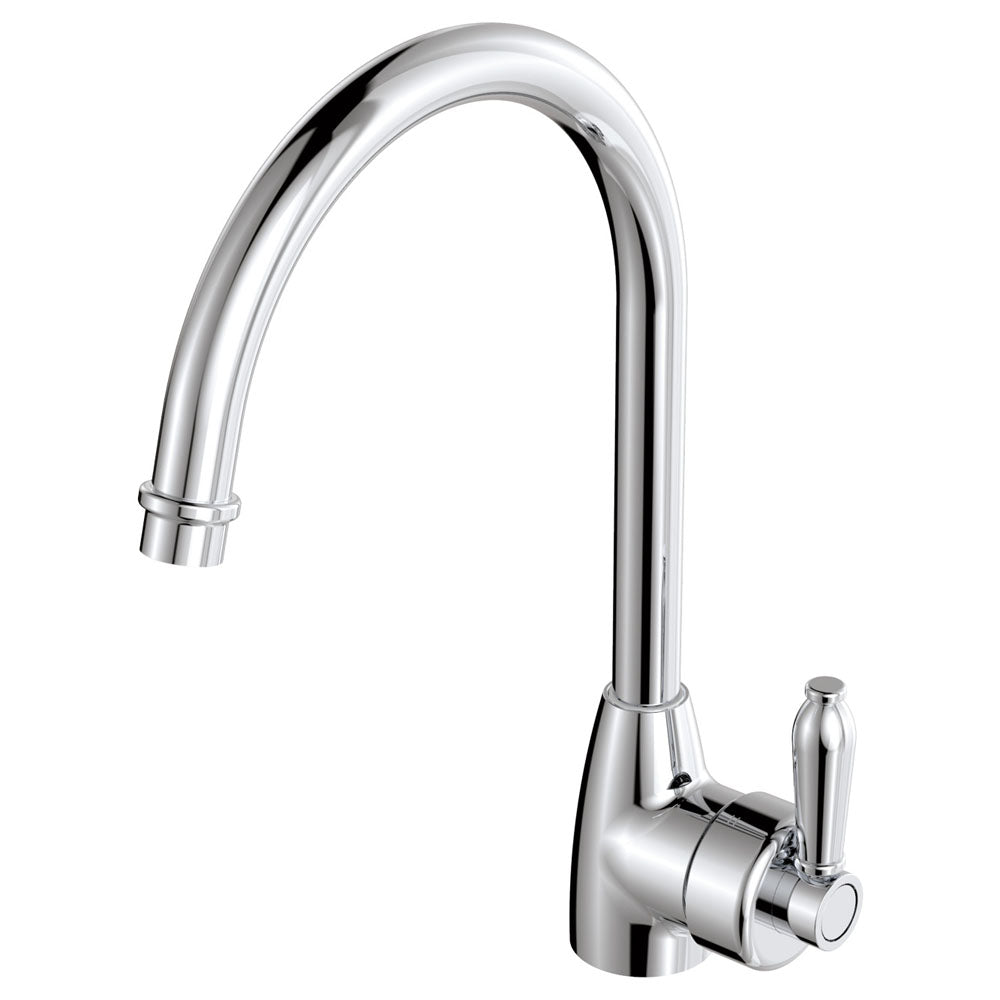 Fienza Eleanor Gooseneck Kitchen Mixer, Chrome