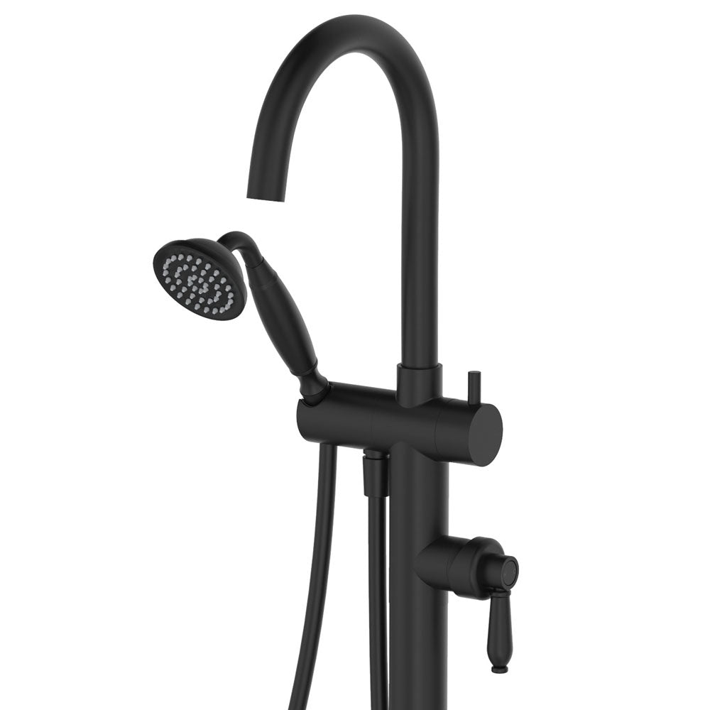 Fienza Eleanor Floor Mixer And Shower, Matte Black