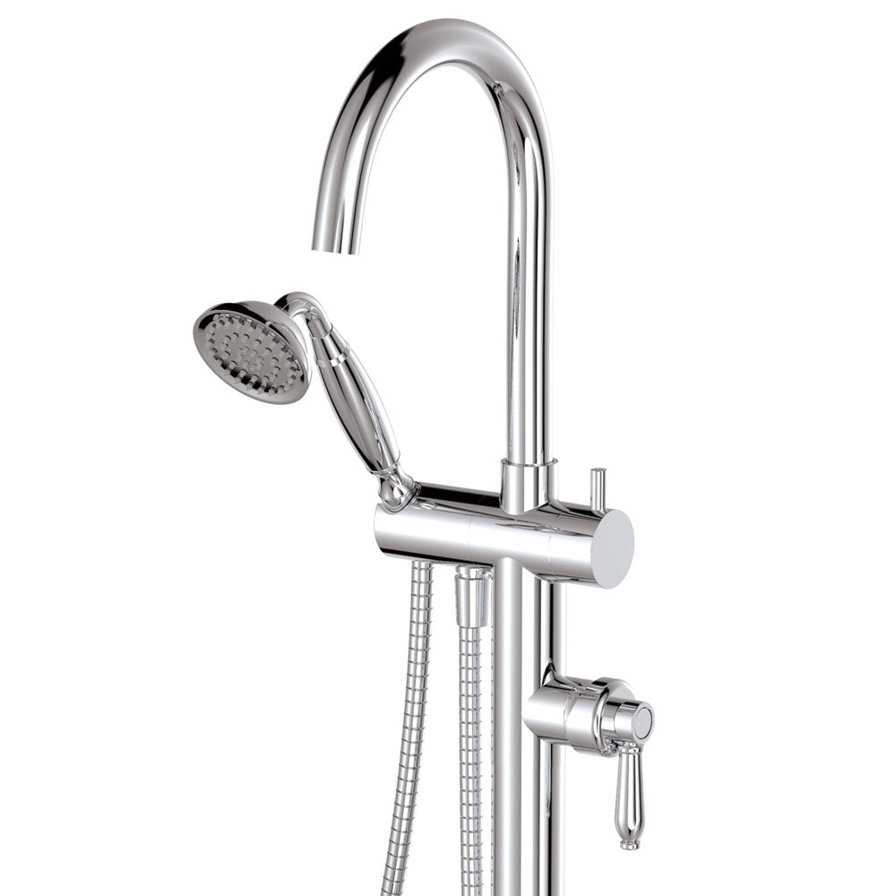 Fienza Eleanor Floor Mixer And Shower, Chrome