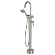 Fienza Eleanor Floor Mixer And Shower, Brushed Nickel Handle