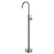 Fienza Kaya Floor Mounted Basin/Bath Mixer, Brushed Nickel