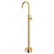 Fienza Kaya Floor Mounted Basin/Bath Mixer, Urban Brass