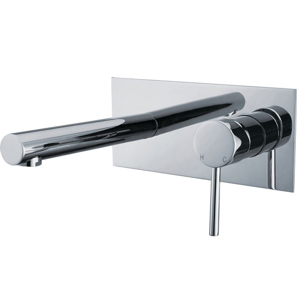 Fienza Isabella Wall Basin Mixer With Spout, Chrome