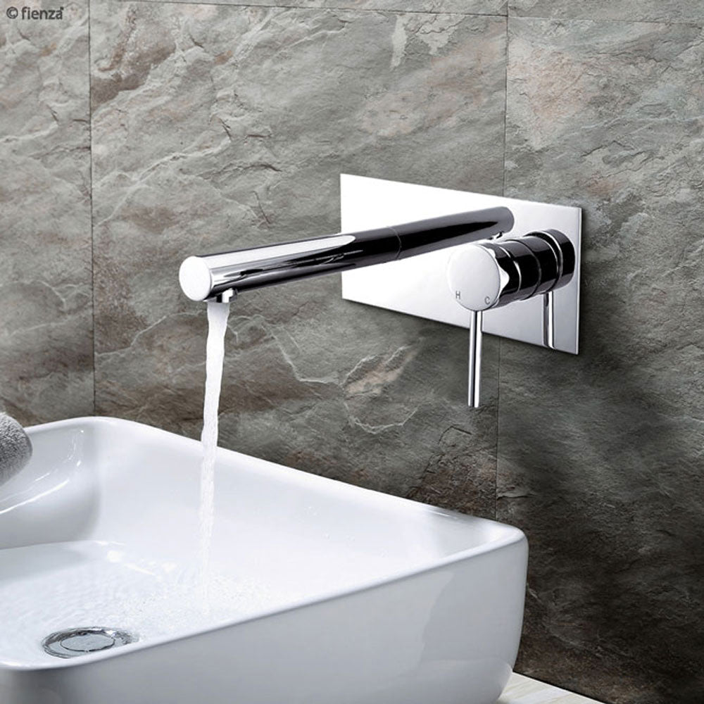 Fienza Isabella Wall Basin Mixer With Spout, Chrome