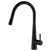 Fienza Hustle Deluxe Gooseneck Pull Out Kitchen Mixer, Matte Black