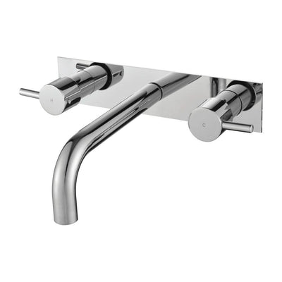 Fienza Isabella Wall 3 Piece Basin Set With Cover Plate, Chrome