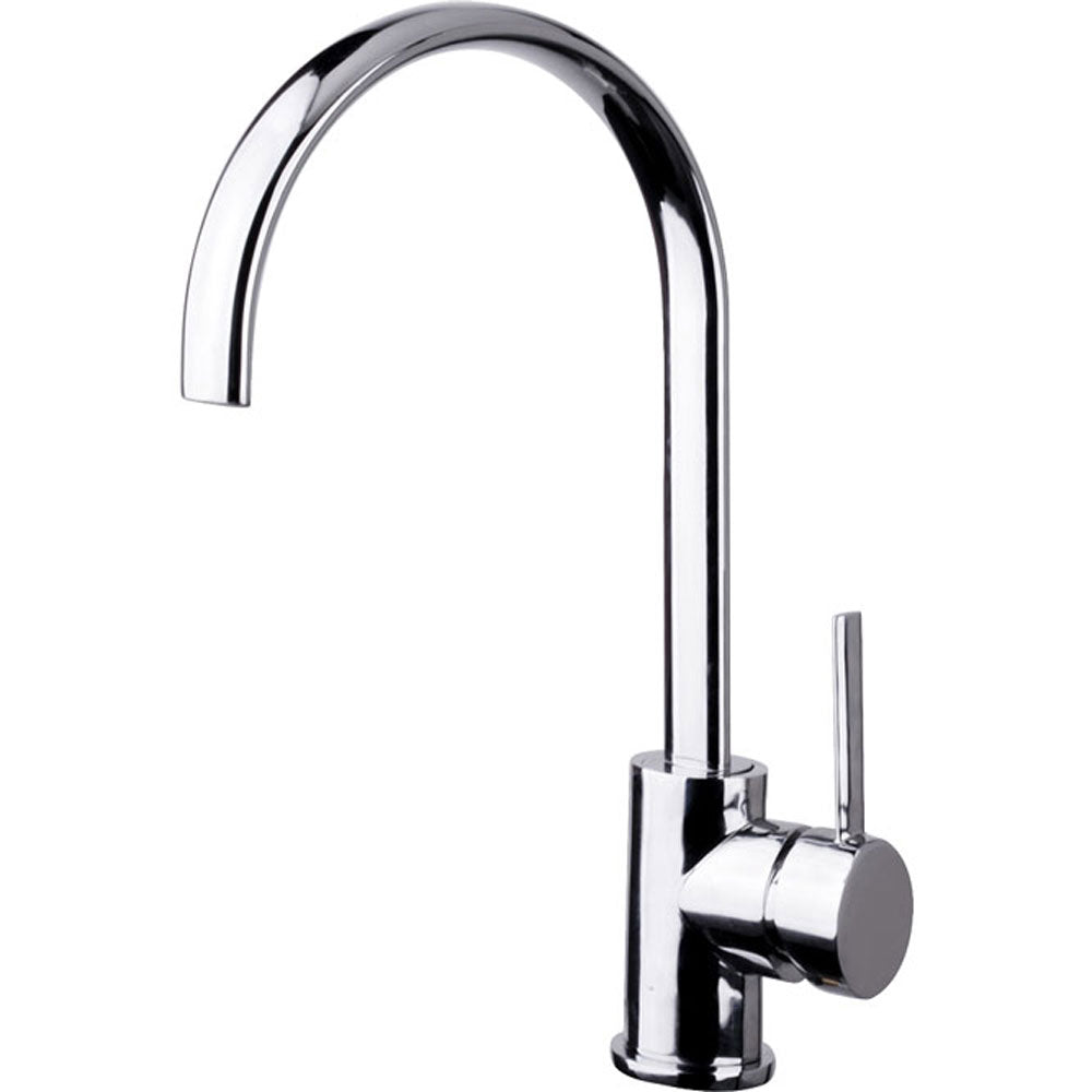 Fienza Ovalie Gooseneck Sink Mixer, Chrome