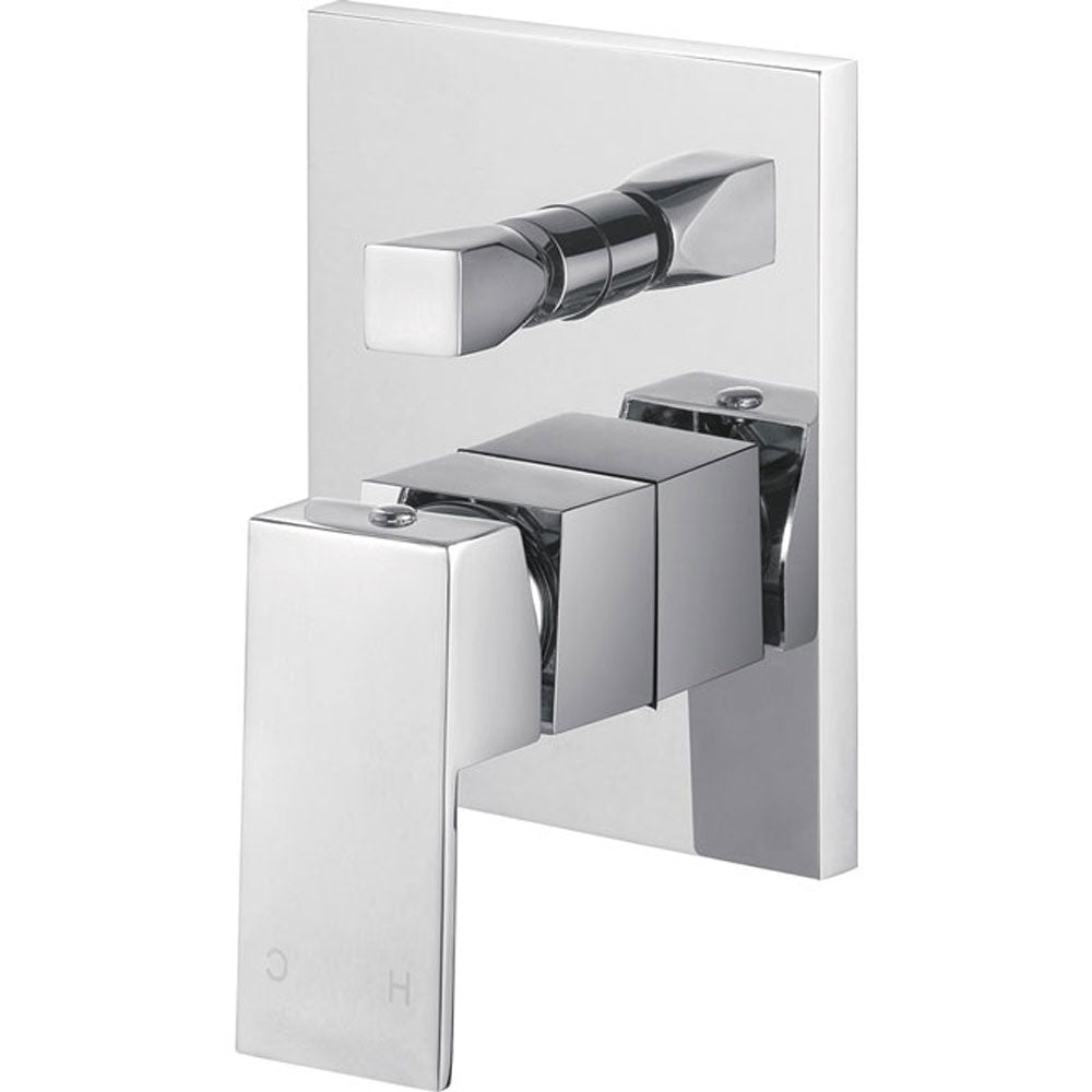Fienza Jet Square Wall Mixer Diverter Shower, Chrome