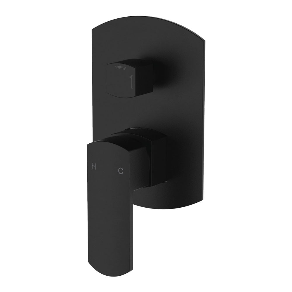 Fienza Koko Wall Mixer Diverter, Matte Black