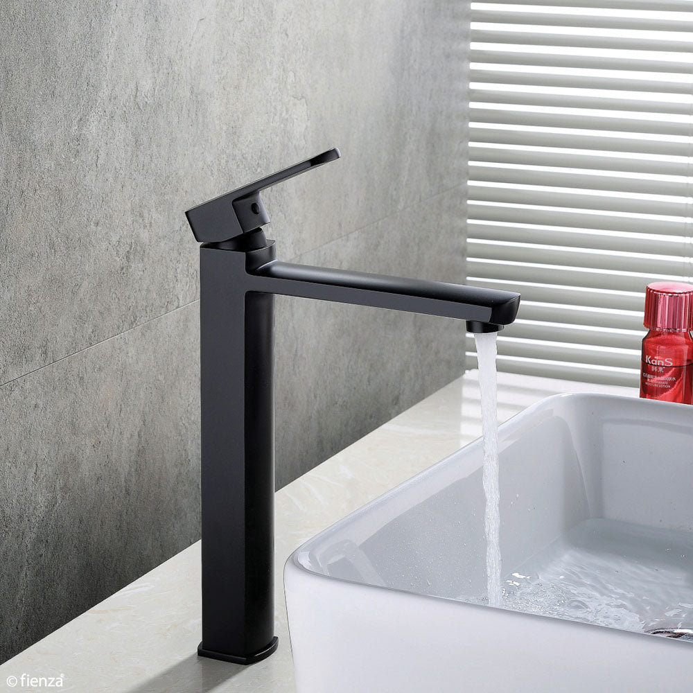 Fienza Koko Tall Basin Mixer, Matte Black