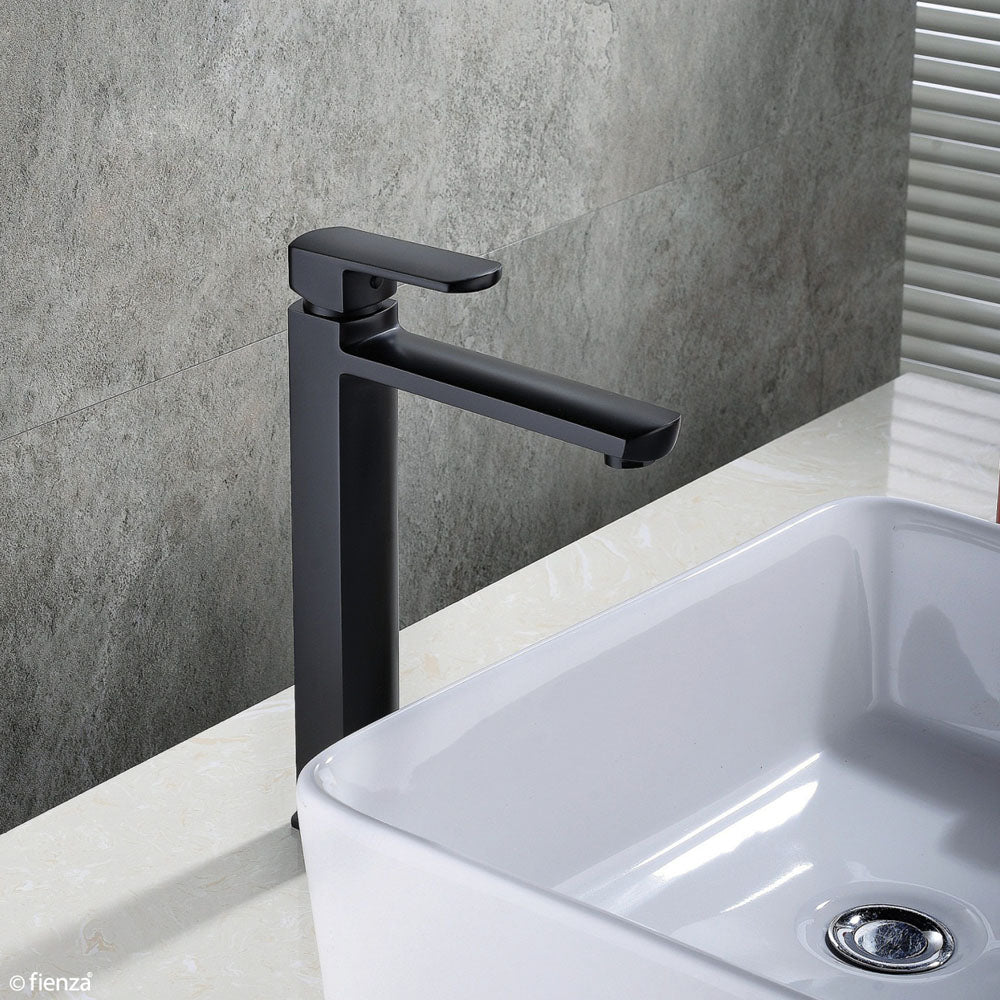 Fienza Koko Tall Basin Mixer, Matte Black