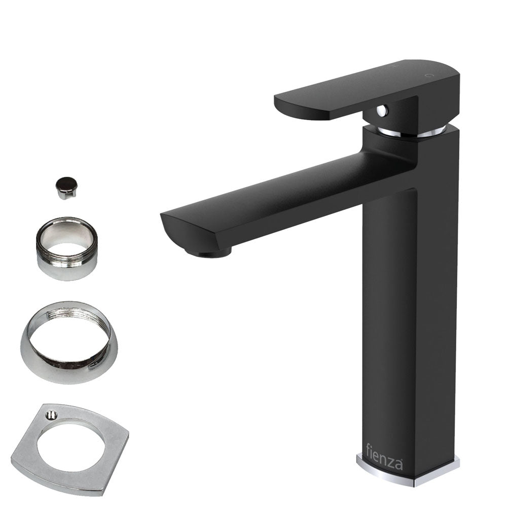 Fienza Koko Medium Basin Mixer 235mm High, Matte Black