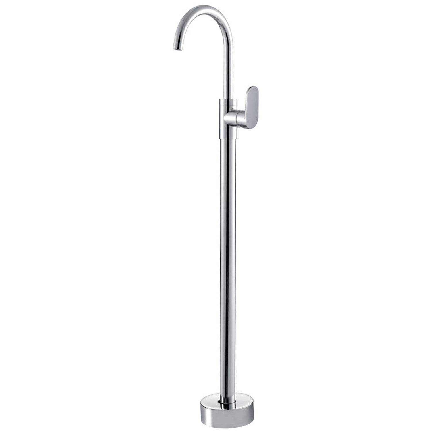 Fienza Empire Slim Floor Mounted Basin/Bath Mixer, Chrome