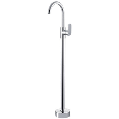Fienza Empire Slim Floor Mounted Basin/Bath Mixer, Chrome