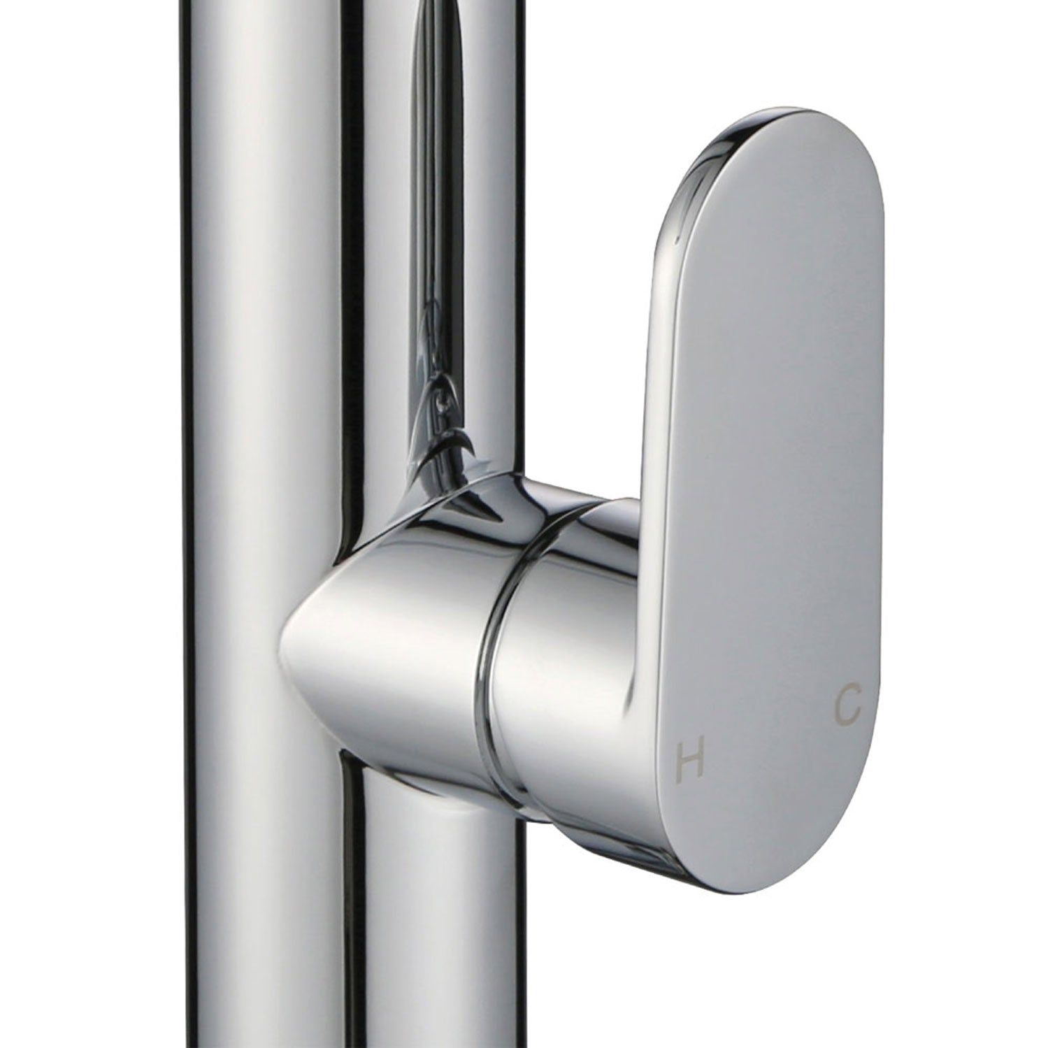 Fienza Empire Slim Floor Mounted Basin/Bath Mixer, Chrome