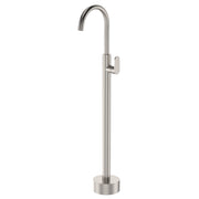 Fienza Empire Slim Floor Mounted Basin/Bath Mixer, Brushed Nickel
