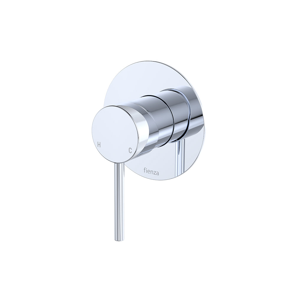 Fienza Hustle Wall Mixer Round Plate, Chrome