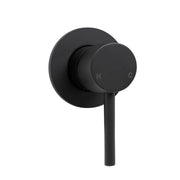 Fienza Hustle Shower Wall Mixer 35mm Round Plate, Matte Black