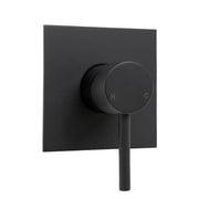 Fienza Hustle Shower Wall Mixer 35mm Square Plate, Matte Black