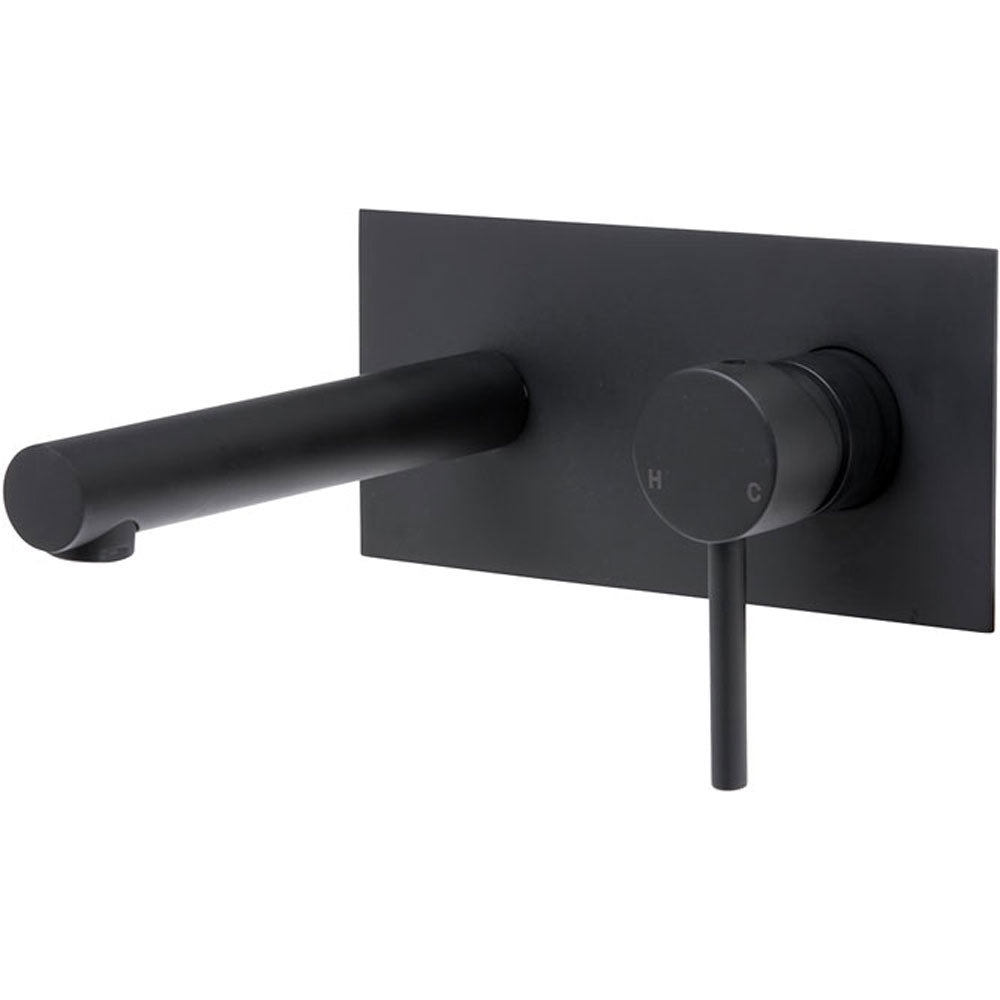 Fienza Hustle Wall Mixer With Spout 35mm, Matte Black