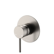 Fienza Kaya Wall Mixer Large Round Plate, Brushed Nickel