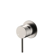 Fienza Kaya Wall Mixer Smallll Round Plate, Brushed Nickel