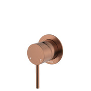 Fienza Kaya Wall Mixer Smallll Round Plate, Brushed Copper