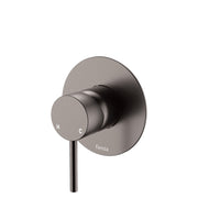 Fienza Kaya Wall Mixer Large Round Plate, Gun Metal