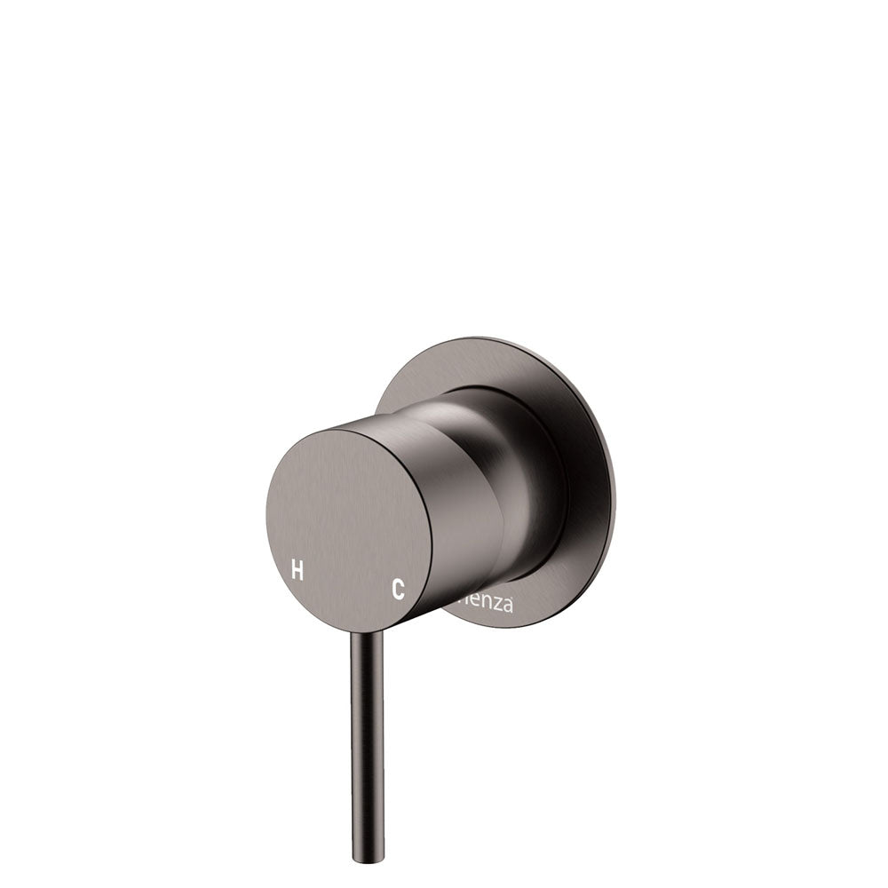 Fienza Kaya Wall Mixer Smallll Round Plate, Gun Metal