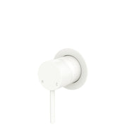 Fienza Kaya Wall Mixer Smallll Round Plate, Matte White